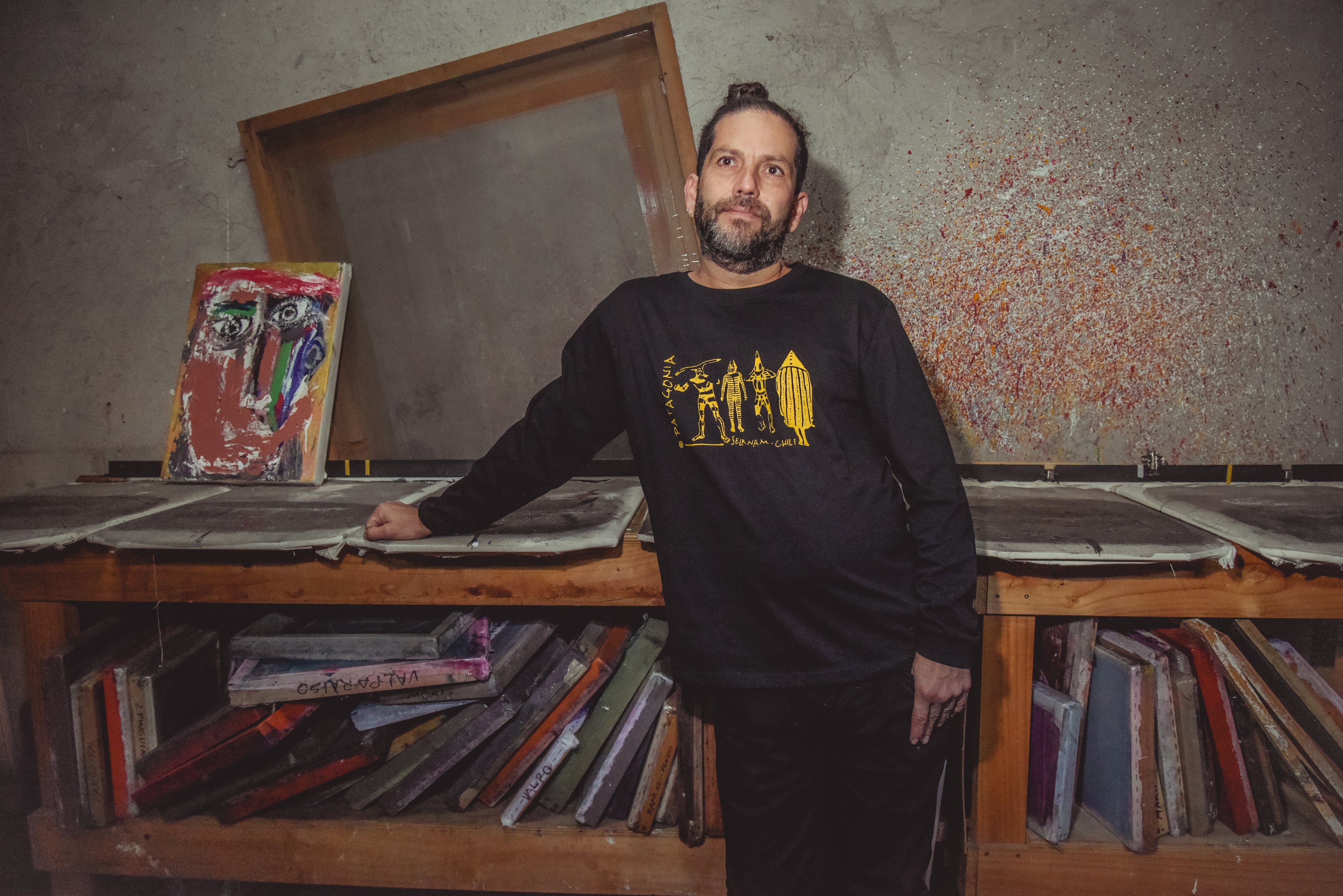 Polera manga larga “Selk’nam – Patagonia Chile”