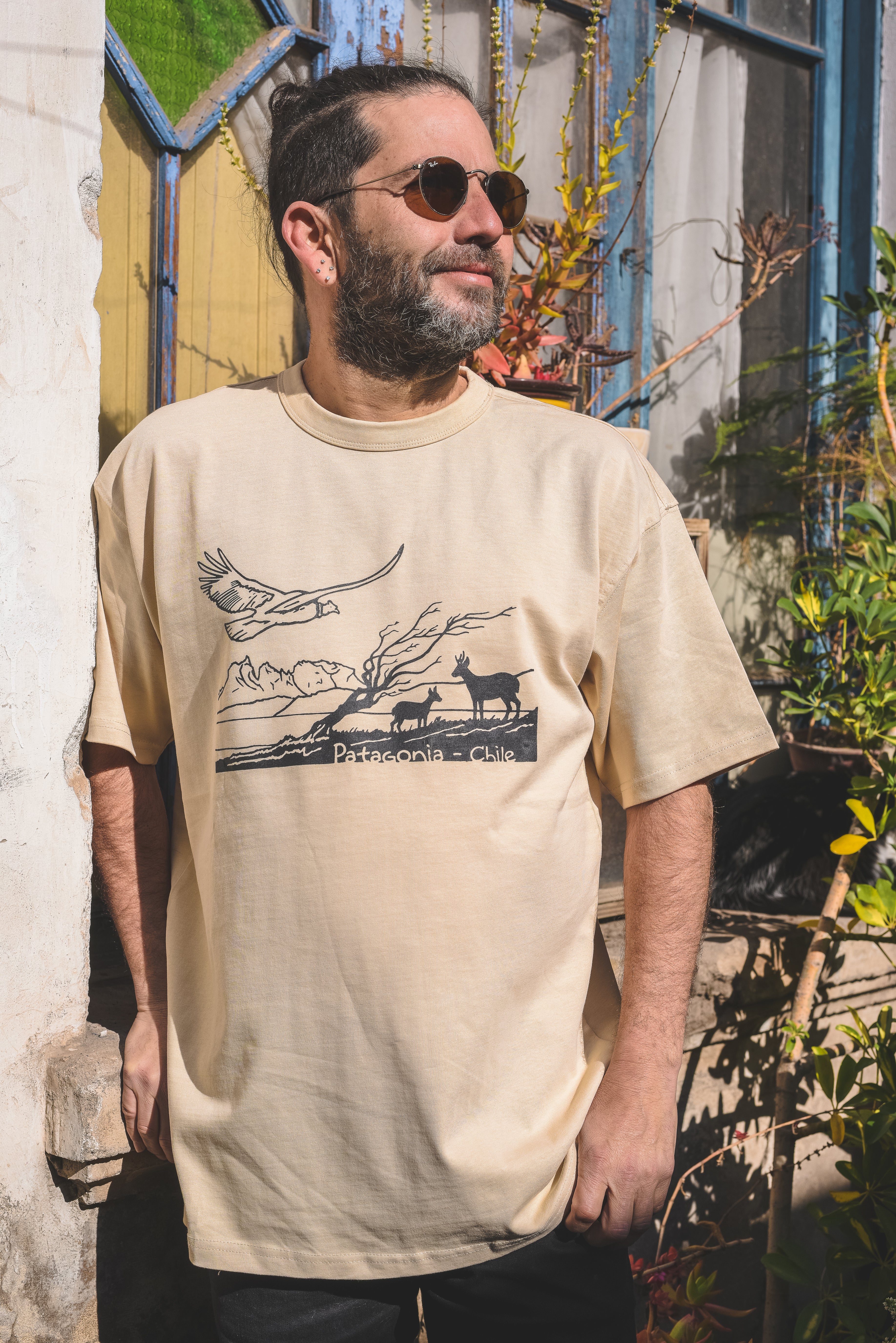 Polera oversize Patagonia Chile – diseño natural y artesanal