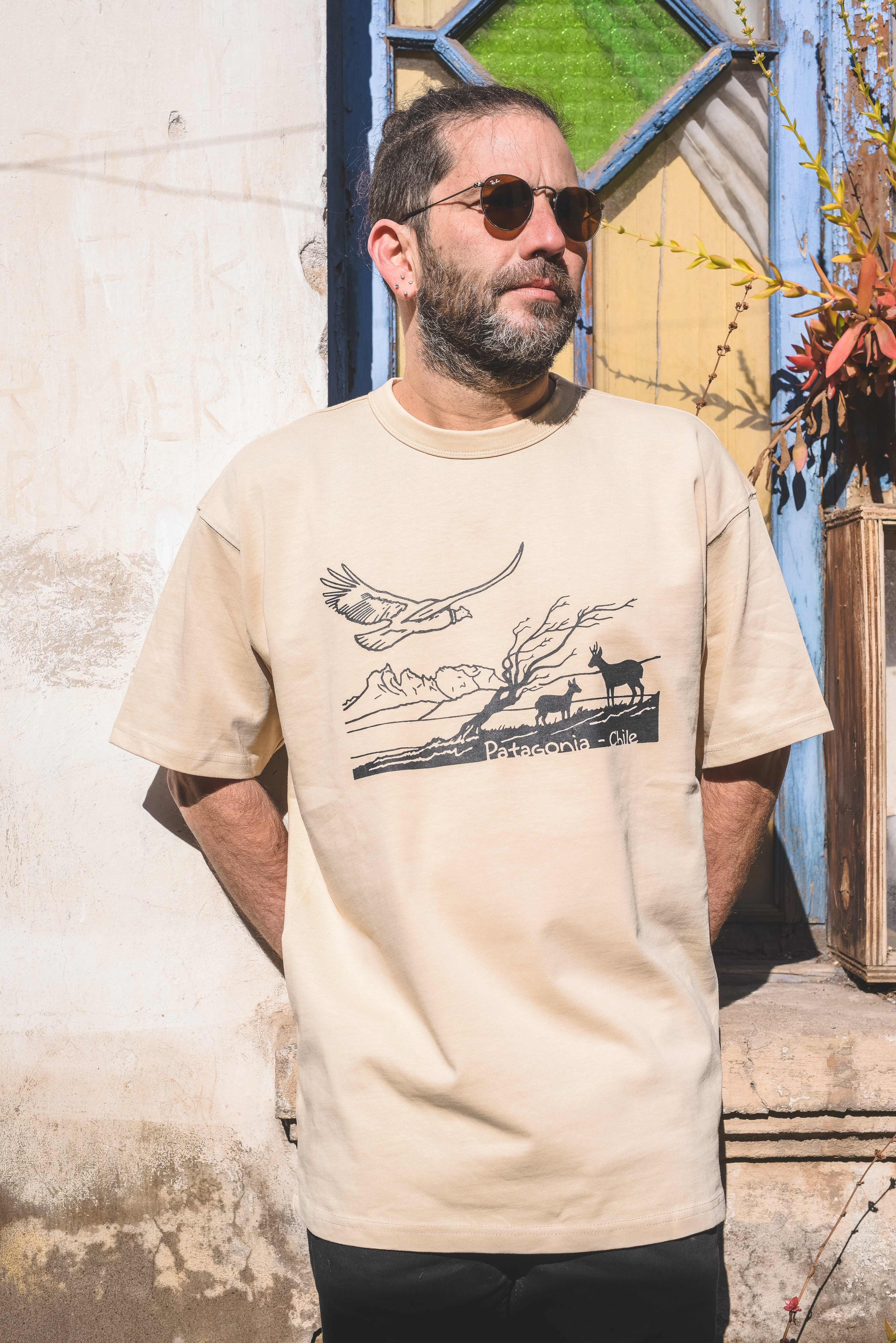 Polera oversize Patagonia Chile – diseño natural y artesanal