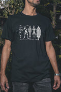 Polera negra Selknam Patagonia – diseño inspirado en los pueblos originarios del sur de Chile