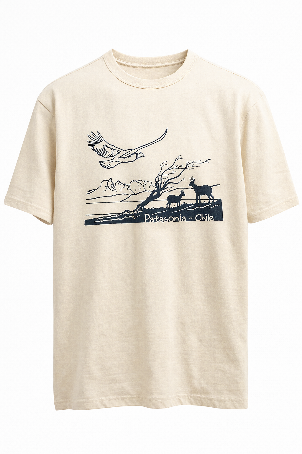 Polera oversize Patagonia Chile – diseño natural y artesanal