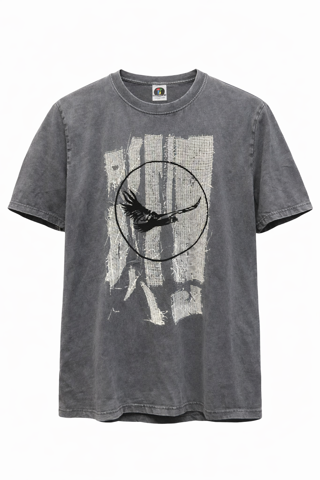 Polera gris  Acid Wash cóndor – diseño simbólico inspirado en los Andes